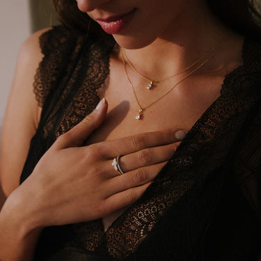 Collier Ava 0,50 crt. witgoud