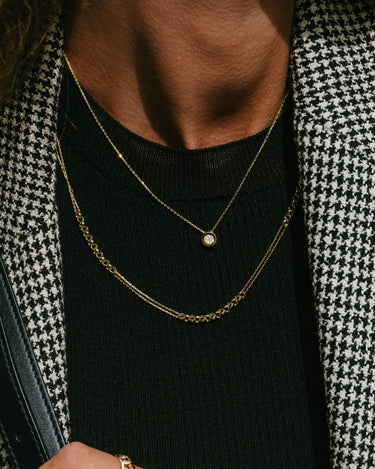 Collier Anker en Jasseron Schakel 14k Geelgoud