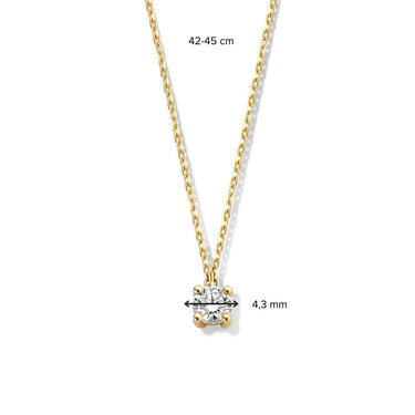 Collier Olivia 0,30 crt. geelgoud