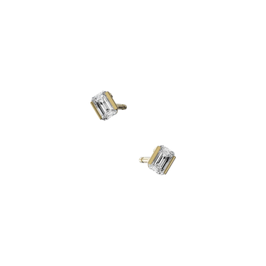 18k Gouden Oorstekers met Diamant | Emerald | 0.6 ct