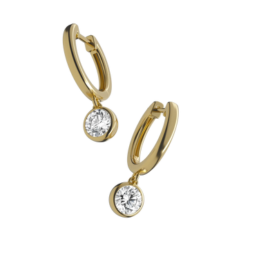 18k Gouden Oorringen met Diamant Bedels | Briljant | 1.03 ct