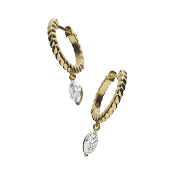 18k Gouden Oorringen met Diamant Bedels | Peer | 0.6 ct