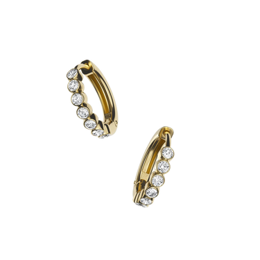 18k Gouden Oorringen met Diamant | Briljant | 0.42 ct