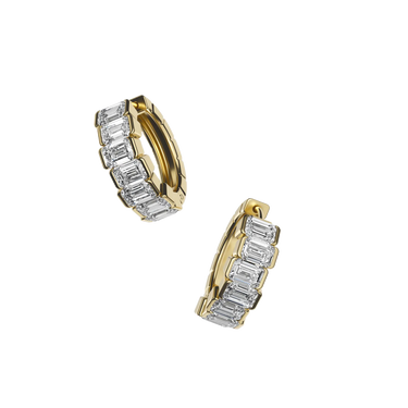 18k Gouden Oorringen met Diamant | Emerald | 2.1 ct