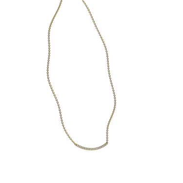 18k Gouden Ketting met Diamant | Briljant Pavé | 0.4 ct