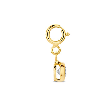 Solitaire Bedel Zirkonia 4,5 mm 9k Geelgoud - beeld 3