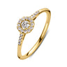 Entourage verlovingsring van 18 karaat geelgoud met 0.20 ct lab-grown diamanten