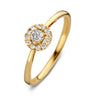 Entourage verlovingsring van 18 karaat geelgoud met 0.20 ct lab-grown diamanten
