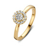 Entourage verlovingsring van 18 karaat geelgoud met 0.30 ct lab-grown diamanten