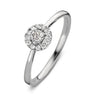 Entourage verlovingsring van 18 karaat witgoud met 0.20 ct lab-grown diamanten