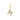 Letter Bedel Zirkonia 7 mm 9k Geelgoud - letter M