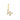 Letter Bedel Zirkonia 7 mm 9k Geelgoud - letter W