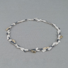 Collier Drie Kleuren Krans Zilver