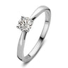 Solitaire verlovingsring van 18 karaat witgoud met 0.50 ct lab-grown diamant