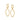 14k Gouden Oorringen met Ovale Hanger