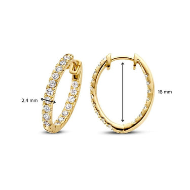 Verfijnde Lauren 1.00 crt. diamant oorringen met tijdloze elegantie
