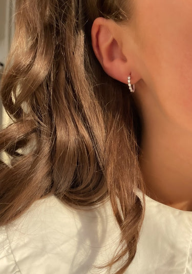 Luna oorringen met 0,20 crt lab-grown diamant in witgoud