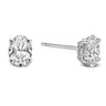 Witgouden oorstekers met ovaal geslepen lab-grown diamant