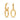Oorstekers 14k geelgoud – schakel design – mat – 48 mm