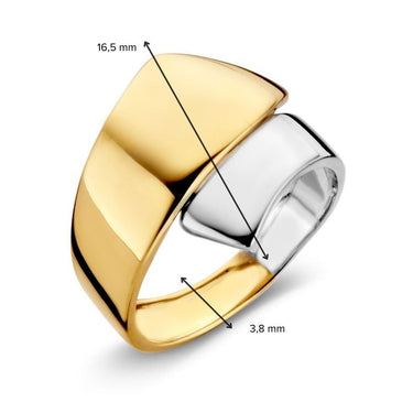 Cross-over Ring 14k Bicolor