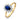 Diana inspired ring bicolor goud met blauwe saffier en diamanten - Lady Diana ring