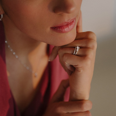 Evie Verlovingsring 0.90ct Witgoud