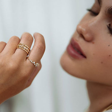 Diamanten Pavé Ring 0.37ct 14k Geelgoud