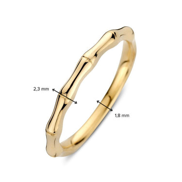 Bamboo Ring 14k Geelgoud