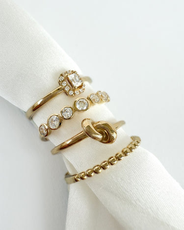 Bolletjes Ring 14k Geelgoud