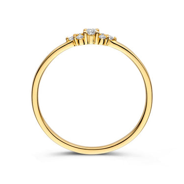 Fijne Diamant Ring 0.10ct 14k Geelgoud