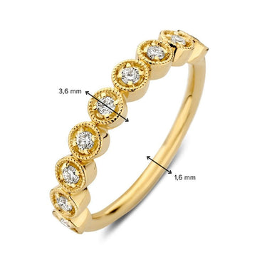 Diamanten Ring 0.20ct Geelgoud