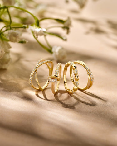Cross-over Ring Diamanten 0.30ct Geelgoud