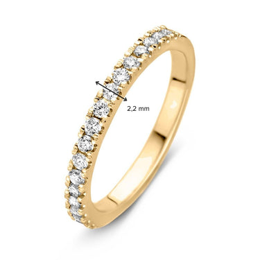 Diamanten Eternity Ring (half) 0.35ct Geelgoud