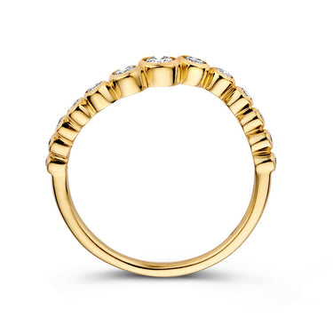Bubbles Ring Diamanten 0.37ct 14k Geelgoud