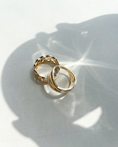 Cross-over Ring Diamant 0.38 ct 14k Geelgoud