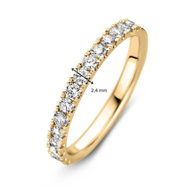 Diamanten Eternity Ring (half) 0.52ct Geelgoud