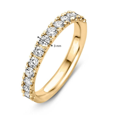 Diamanten Eternity Ring (half) 0.77ct Geelgoud