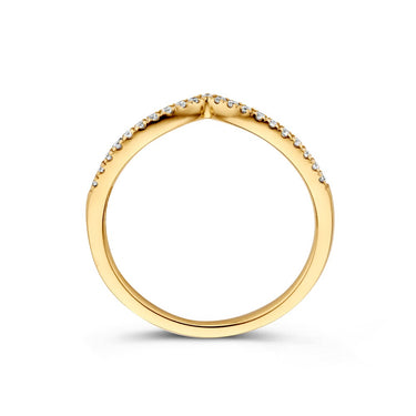 Ring geelgoud Lab Grown briljant 0.14 crt.