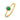 Ovale Smaragd Ring met Diamant 14k Geelgoud