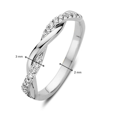 Jackie Verlovingsring 0.15ct Witgoud