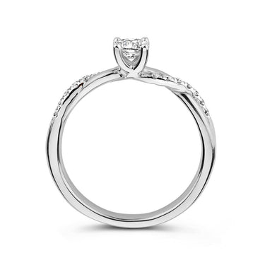 Mia Verlovingsring Twist 0.41ct Witgoud