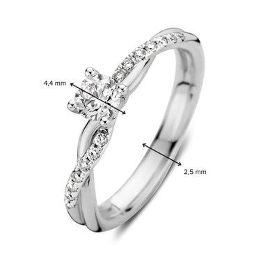 Mia Verlovingsring Twist 0.41ct Witgoud