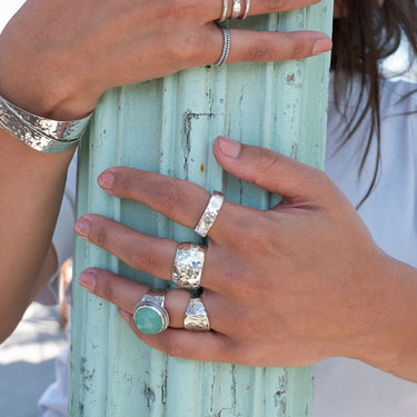 Ring met groene kwarts