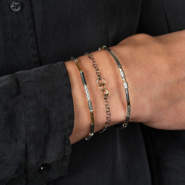 Armband - Geoxideerd Zilver en Goldfilled